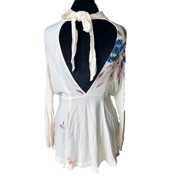 Free People Beige Tunic Top XS - Picture 3 of 4